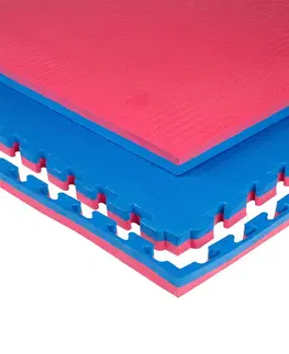 Podložky na cvičenie Puzzle tatami podložka inSPORTline Malmeida 100x100x4 cm šedo-čierna, vzor 5 prúžkov