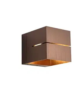 Lampy Moderné nástenné svietidlo tmavý bronz vrátane LED a dotykového stmievača nabíjateľné - Joris Groove