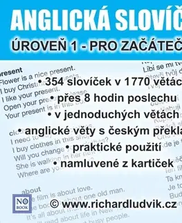 Jazykové učebnice - ostatné Ludvík Richard Anglická slovíčka - úroveň 1 pro začátečníky