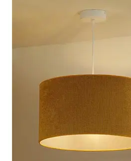Svietidlá  - Luster na lanku CORDUROY 1xE27/15W/230V pr. 40 cm žltá 604017