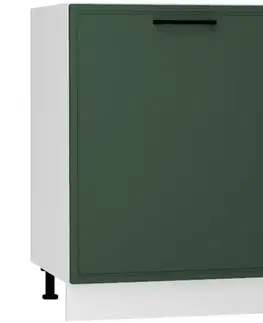 Kuchynské skrinky stojace Kuchynská skrinka Emily D60ZL PL zelená mat