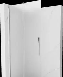 Sprchové dvere MEXEN/S - Velar Sprchová zástena posuvná Walk-in 80 x 200, dekor 8 mm, chróm 871-080-000-33-01