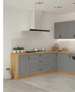 Kuchynské skrinky STELLA 105 dolná skrinka, stredne šedá/dub Artisan