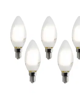 LED osvetlenie Sada 5 inteligentných LED žiaroviek E14 C35 matných 4,2W 470 lm 2700-6500K