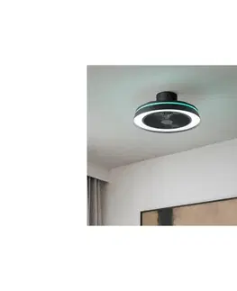 Ventilátory Eglo 35196 - LED RGBW stropný látor TRINIDAD 3xLED/8,5W/230V+LED/6W čierna+DO 35196