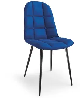 Čalúnené stoličky Stolička K417 Velvet/Kov Granát