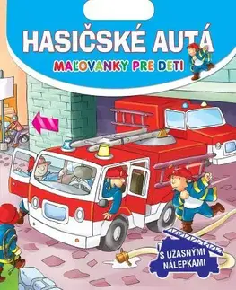 Nalepovačky, vystrihovačky, skladačky Hasičské autá
