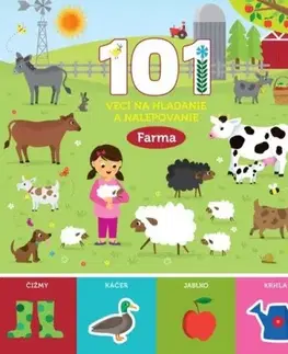 Nalepovačky, vystrihovačky, skladačky 101 vecí na hľadanie a nalepovanie: Farma