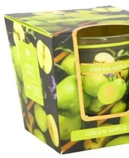 Vianočné dekorácie Kinekus Sviečka vonná 120g v skle zelené jablko