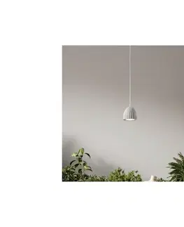 Svietidlá Ondaluce - Závesné svietidlo na lanku CONCRETE 1xGU10/7,5W/230V priemer 10,5 cm betón/sivá SO.CONCRETE/CEMENT