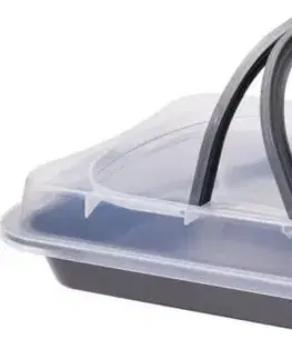 Pekáče a zapekacie misy Kinekus Plech na pečenie s plastovým krytom, 36,5x23,5 cm