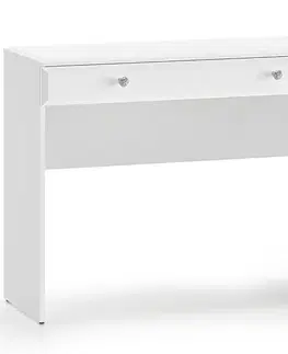 Toaletné stolíky Toaletný stolík Glamour 0501 Lesklá biela