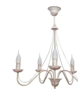 Svietidlá  Luster na tyči MALBO III 5xE14/10W/230V W-2940/5 WT+AB
