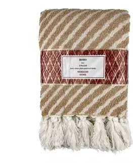 Ozdobné prikrývky Deka Boho 130x160 béžová  Merkury Home