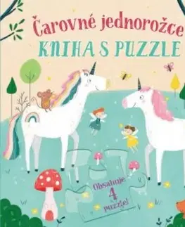 Leporelá, krabičky, puzzle knihy Čarovné jednorožce Kniha s puzzle - Louise Wright