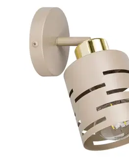Svietidlá  Nástenné bodové svietidlo ELEN 1xE27/35W/230V béžová/zlatá ELEN WALL LIGHT BEIGE