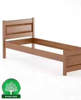 Drevené postele Posteľ buková LK120–90x200 cherry