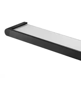 Kúpeľňové doplnky FUTURA BLACK Polička pod zrkadlo čierna 02957