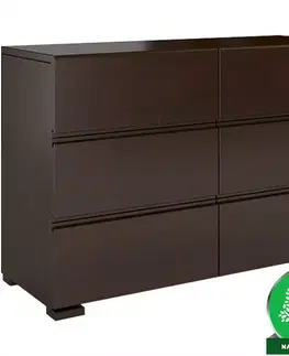 Komody do spálne Komoda drevená  borovica 6s Skandica Vestre Palisander