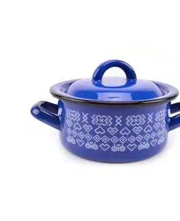 Hrnce Kinekus Kastról smaltovaný s pokrievkou, 22cm / 4,0L, dekor Čičmany