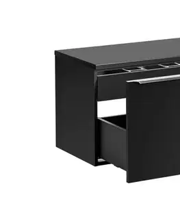 Nábytok ArtCom Kúpeľňová skrinka s doskou SANTA FE Black D60/1 | 60 cm