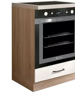 Kuchynské skrinky stojace Kuchynská skrinka Smart 17D Sonoma/biely Mat