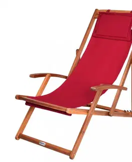 Záhradné lehátka Skladacie plážové lehátko D0484 akácia Dekorhome