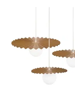 Svietidlá  SADA 3x luster na lanku SUNPLISS 1xG9/10W/230V zlatá/krémová W-KM 308080 SET/3 SAND+GO