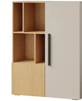 Regály Regál Lorin 6 Kašmír/Prírodný dub