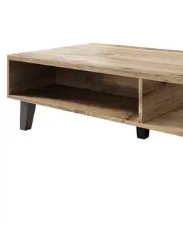 Konferenčné stolíky CAMA MEBLE Nord konferenčný stolík dub wotan / čierna