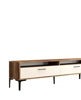 TV stolíky TV stolík Istanbul 2 - Walnut Cream