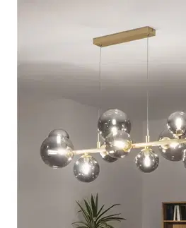 Svietidlá BRILAGI - LED Luster na lanku MILLA 10xG9/3W/230V zlatá/dymová 7010-10GS