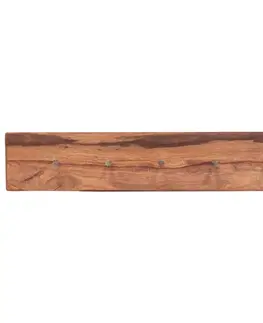 Vešiaky na stenu Vešiak Tina s 5 háčikmi 80x15x2,2 indický masív palisander