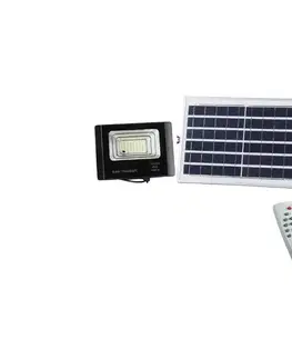 LED osvetlenie  LED Stmievateľný solárny reflektor LED/12W/3,2V 6000K IP65 + diaľkové ovládanie 94006
