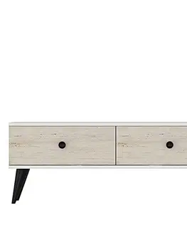 TV stolíky TV stolík Mona 120 - White, Travertine