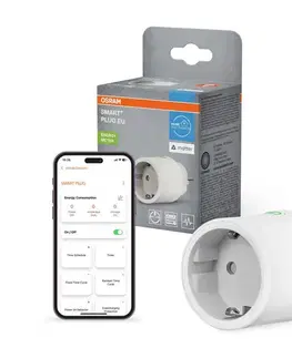 Predlžovacie káble Osram - Inteligentná zásuvka SMART+ MATTER SCHUKO 2300W/230V/10A Wi-Fi biela 4099854419201