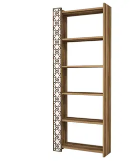 Knižnice Knižnica City - Walnut, White