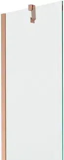 Sprchové dvere MEXEN/S - Next vaňová zástena FIX 50 x 150, transparent, meď kartáčovaná 895-050-000-00-00-65