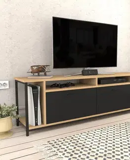 TV stolíky TV stolík Omar - Oak, Black