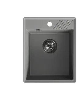 Kuchynské drezy Laveo Laveo - Hub – drez 1-miskový, volcano grey SPH_V10Y