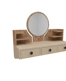 Toaletné Toaletný stolík Polina - Atlantic Pine, Beige
