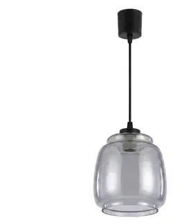 Svietidlá BRILAGI - LED luster na lanku R GLASS 1xE27/60W/230V pr. 26 cm čierna/dymovo sivá NSTK7417+TK6439A