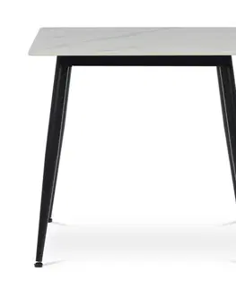 Konferenčné stolíky Jedálenský stôl 80 x 80 cm, keramika a mramor,biela