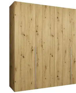 Šatníkové skrine Skriňa Alicante I 200 artisan strieborný