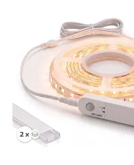 Záhradné lampy SmartLED SADA 1x LED pás so senzorom FLEX LED/3,6W/4xAA 2 m + 2x zapustený profil 1 m 2xSD0103+1xP227986