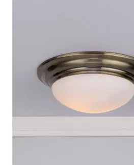 Svietidlá Där Lighting Där Lighting BAR5275 - Kúpeľňové stropné svietidlo BARCLAY 1xE27/60W/230V pr. 31 cm mosadz BAR5275