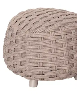 Ostatný nábytok z kovu a hliníka Luxusný hliníkový taburet CALIOPE ø 49 cm (café)