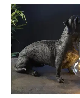 Lampy Endon 101188 - Stolná lampa DACHSHUND 1xE27/10W/230V čierna 101188