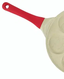 Panvice, lievanečníky MAKRO - Panvica na 7ks lievancov 26,5cm, kovaný hliník, úsmev