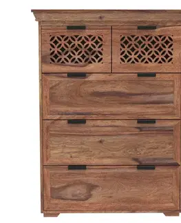 Komody Komoda Mira 90x120x45 indický masív palisander